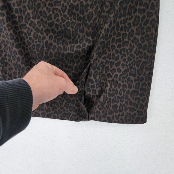 Liverpool Skirt Womens 2 26 Brown Cheetah Print Stretch Knit Midi Pencil NEW - Picture 9 of 13